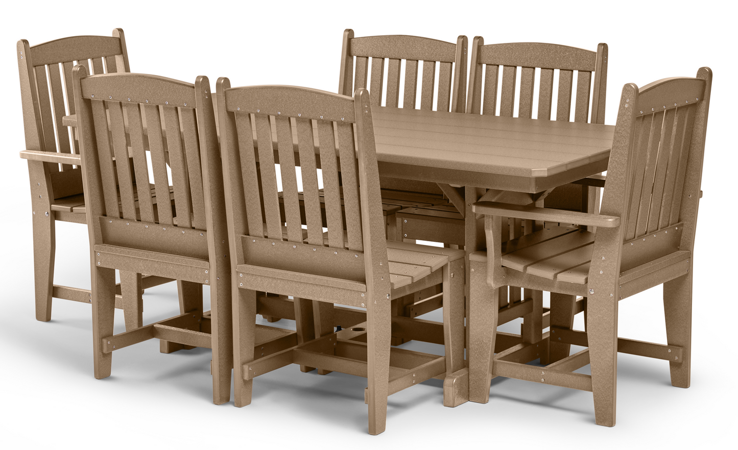 33" X 72" Dining Table Set with Mission Chairs