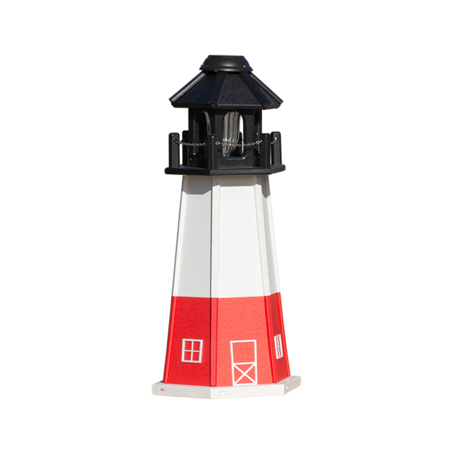 2' Vermilion Solar Lighthouse